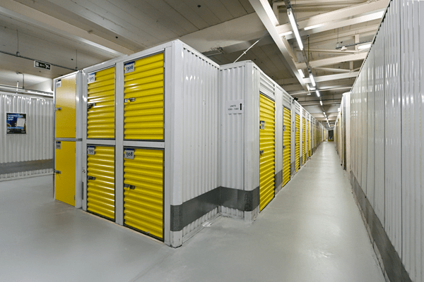 Storage lockers at our Birmingham Central store