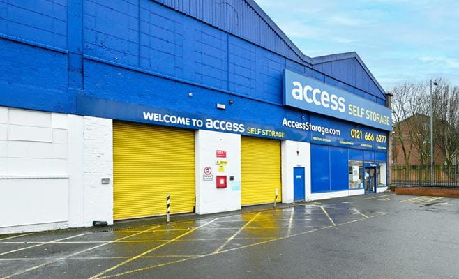 Store entrance at our Birmingham Central storage facility