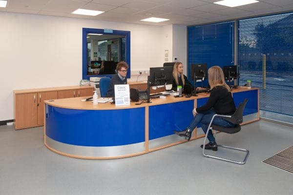 Spacious reception area at Access Self Storage Brentford