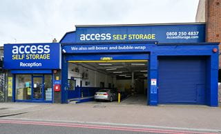 Store front of Access Self Storage Brixton Hill