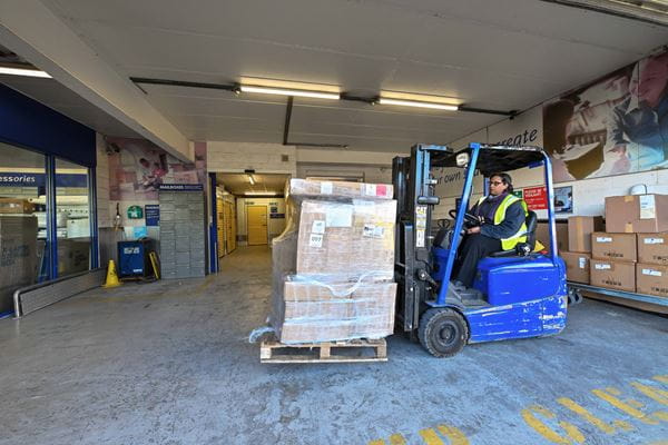 Forklifting services at our Cricklewood storage facility