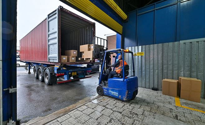 Forklift in use at Access Self Storage Erdington