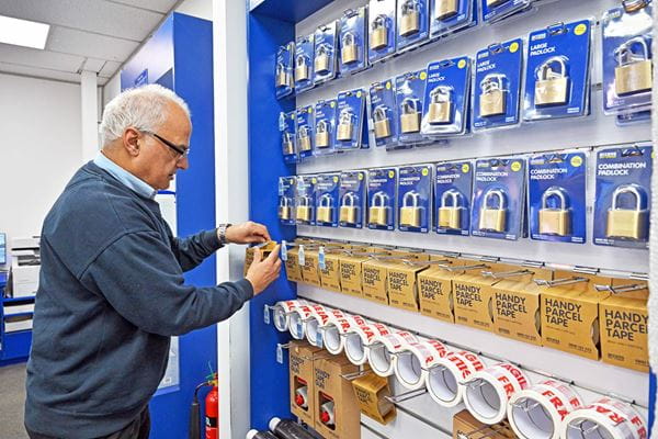 Packaging and padlocks available at Access Self Storage Harrow