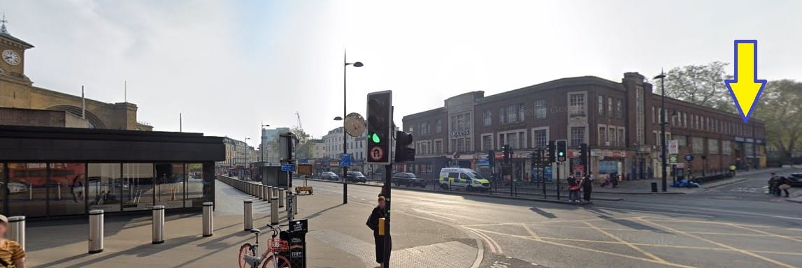 A street view of our luggage storage Kings Cross facility