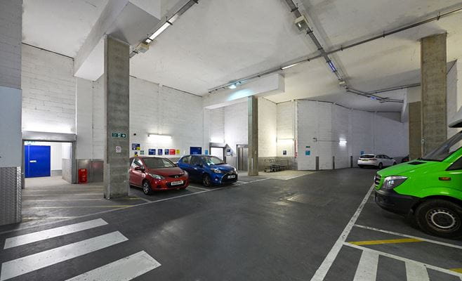 Car park at our Purley Way storage facility