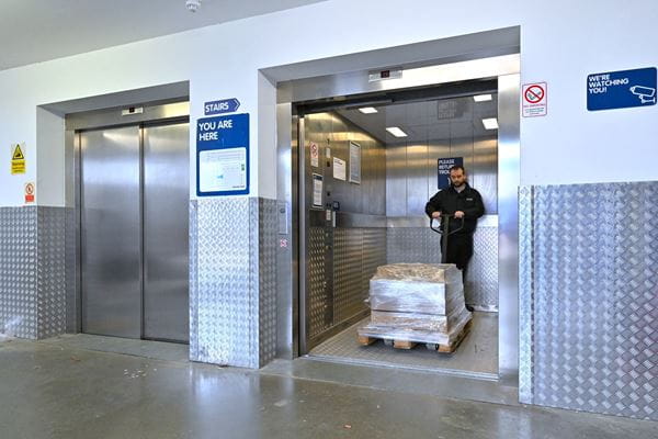 Elevator facilities at our Stevenage storage facility