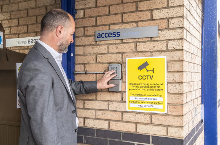 Access Self Storage Office Space in Twickenham - Secure Entrance