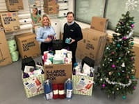 Access store people with Christmas gifts
