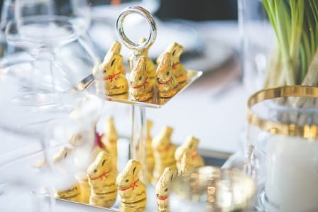 Lindt chocolate Easter bunnies