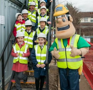 lucky schoolchildren having a sneak preview of our ‘under construction’ new site