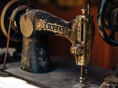 black treadle sewing machine