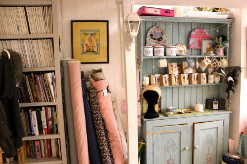 dresser and bookshelf