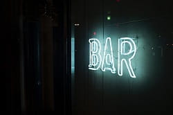 neon sign - bar