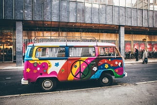 colourful VW Van