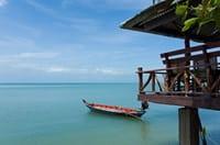 Cambodia sea looking out from hotel