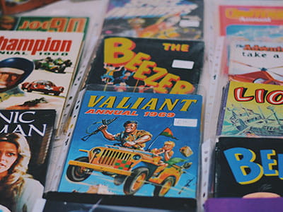 collection of comic books