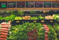 vegetable market stall