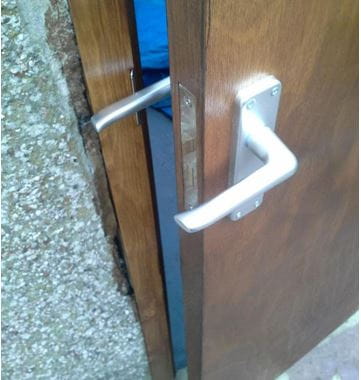 door handles wrong way round