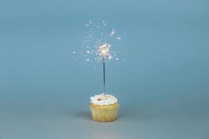 cup cake with sparkler