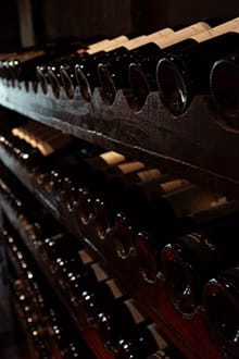 wine rack in winery
