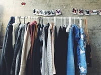 clothes on hangers