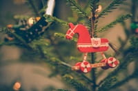 red horse Christmas decoration