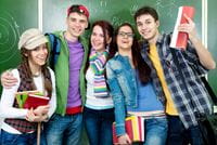 Happy students
