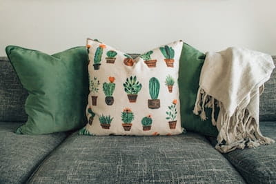 Decorating a rental home cushions