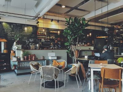 Coffee, found in eco-friendly restaurants in London  