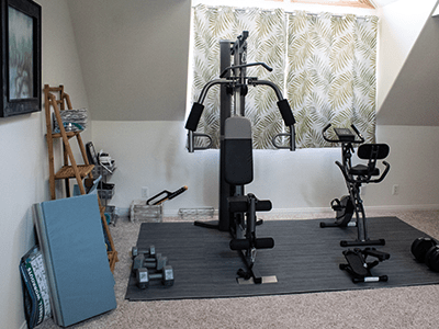 An image of a home gym to accompany our article on building a home gym on a budget