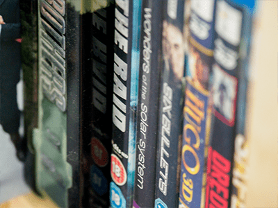 An image of DVD cases for our page on how to get rid of old DVDs