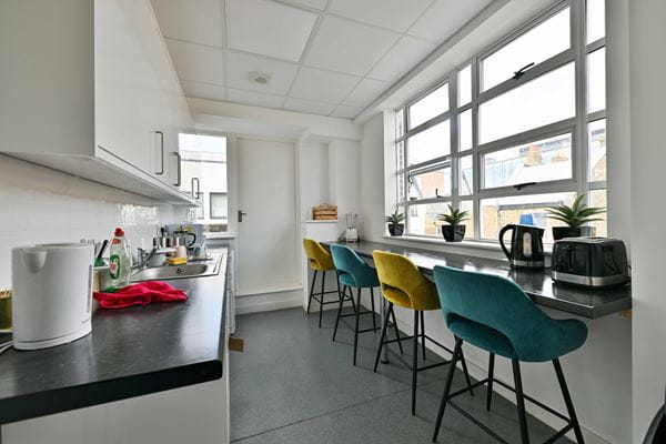 Kitchen area in our Access Offices Fulham